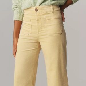 The Colette Corduroy Crop Wide-Leg Pants by Maeve